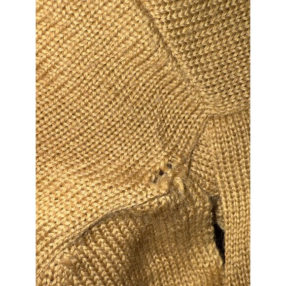 Colette Mordo Womens Beige Ribbed Turtleneck Sweater S FLAW - Picture 5 of 9